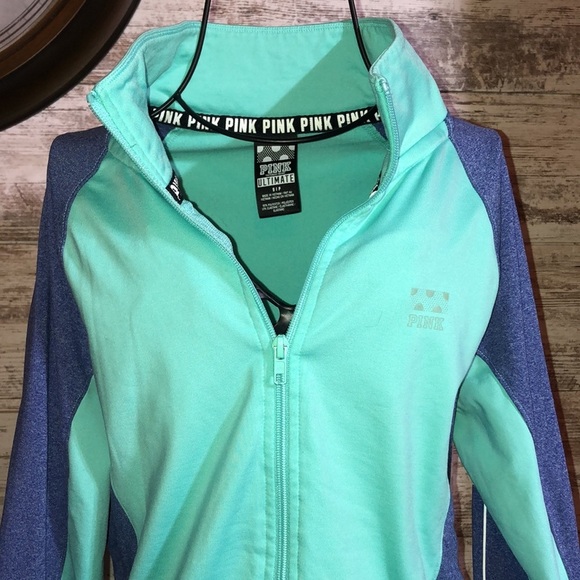 Victoria's Secret Pink Quarter Zip Pullover Sweatshirt Athletic Top Y2K 2000 sm‌ - Picture 3 of 8